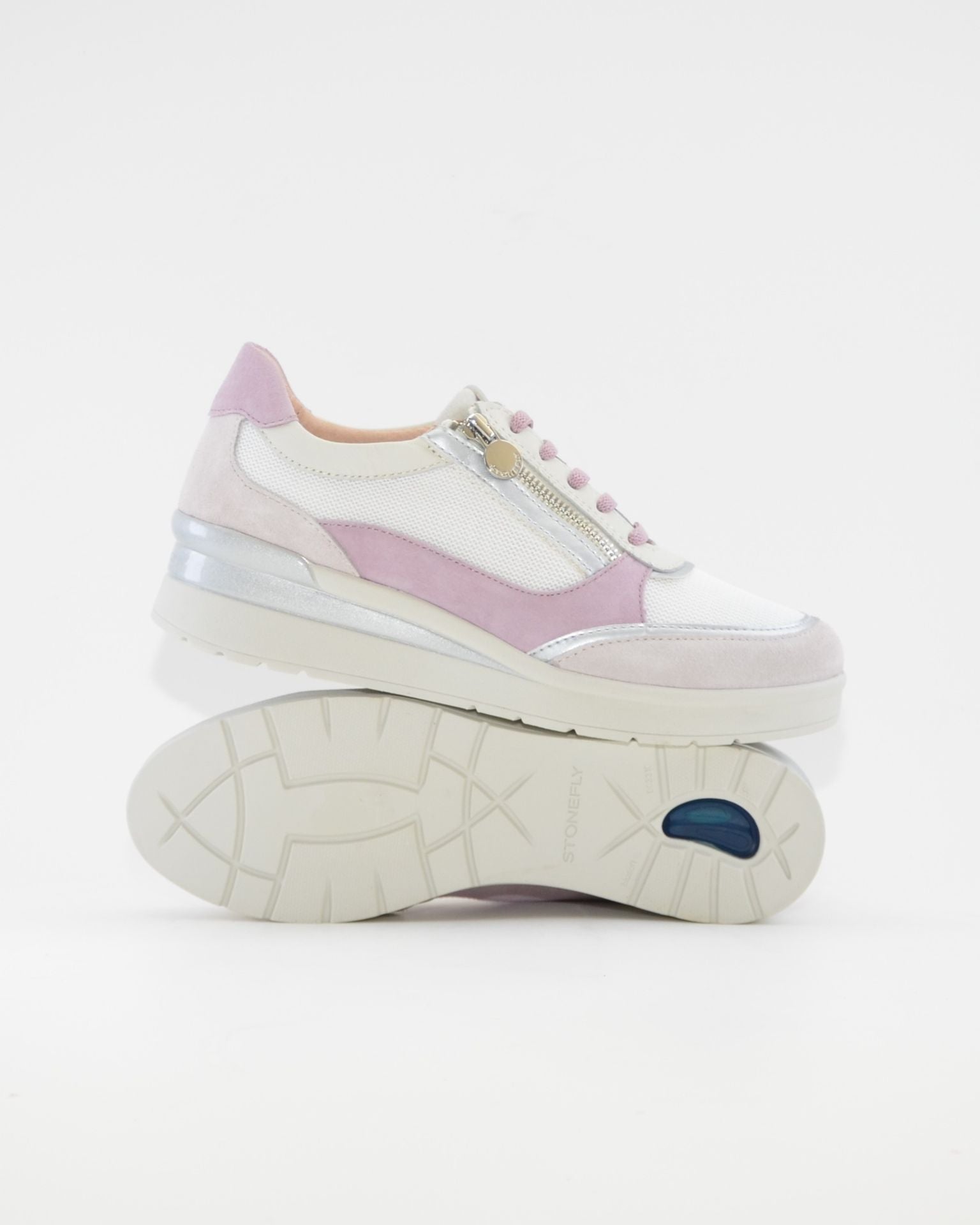 DEPORTIVO MUJER CON CORDONES Y CREMALLERA PLANTILLA EXTRAHIBLE STONEFLY 220740 7OH GREY