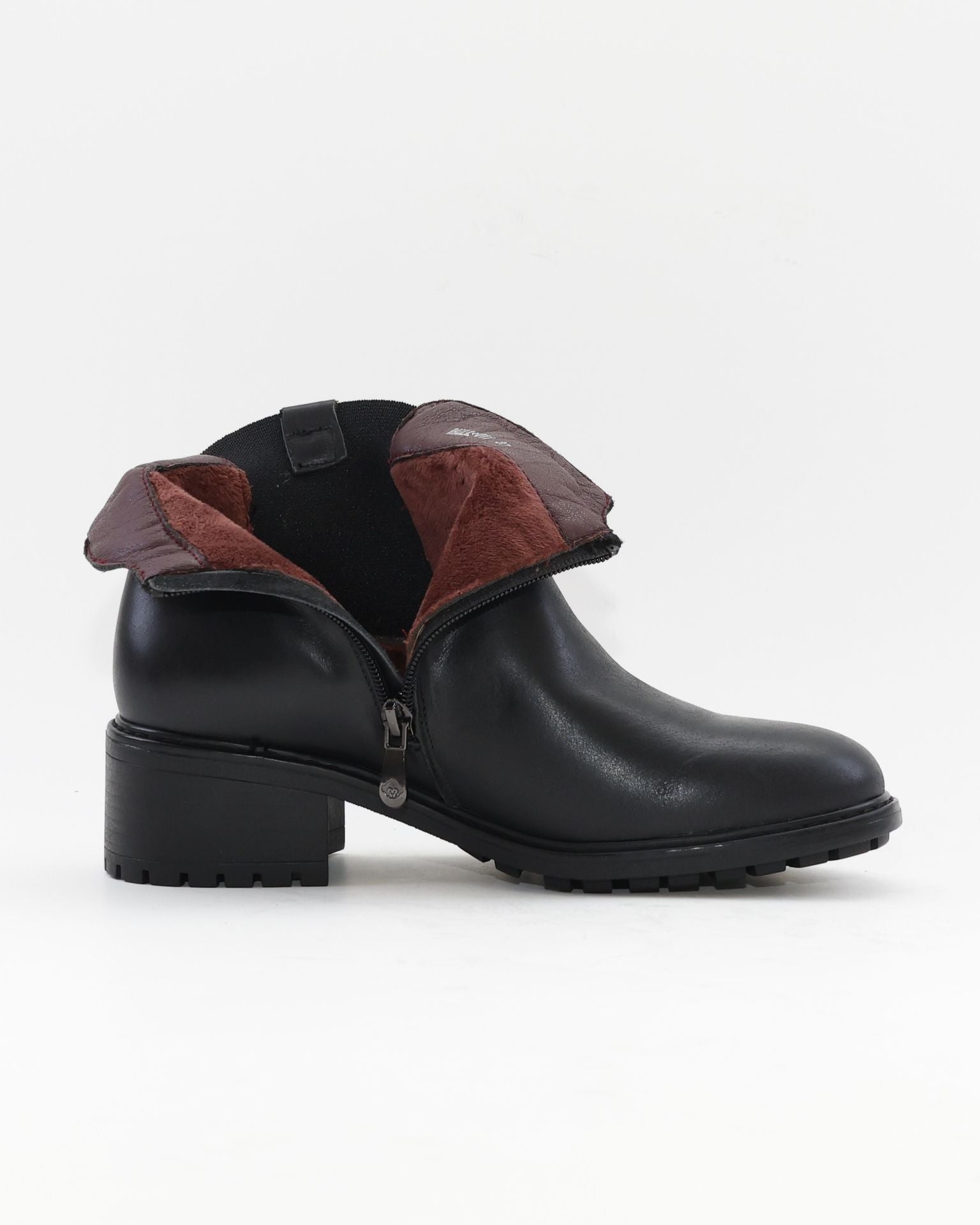 BOTIN TACON ANCHO MUJER COLOR NEGRO THE HAPPY MONK DALLAS 011