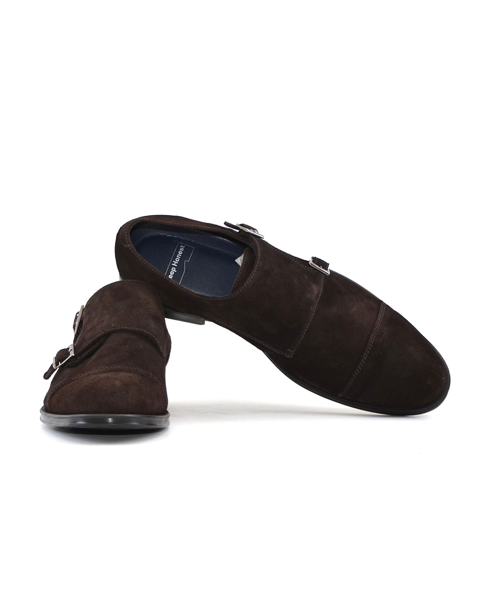 ZAPATO HOMBRE MONKSTRAP SERRAJE MARRON DOS HEBILLAS
