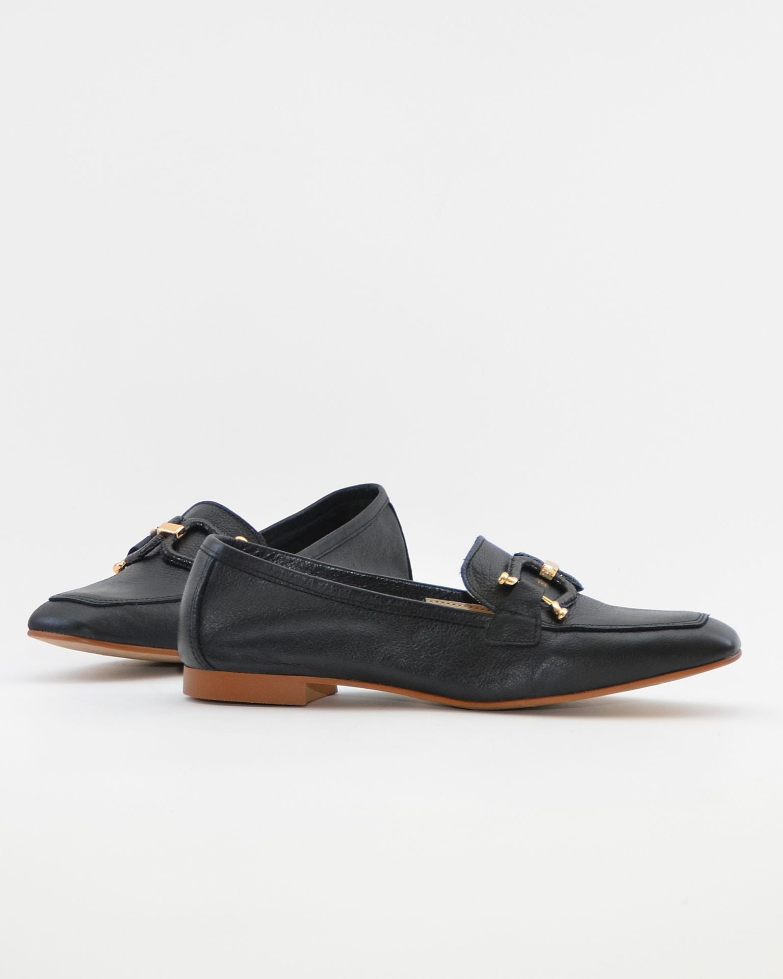 ZAPATO MOCASIN MUJER PLANO NEGRO CAYETANO 17200