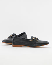 ZAPATO MOCASIN MUJER PLANO NEGRO CAYETANO 17200