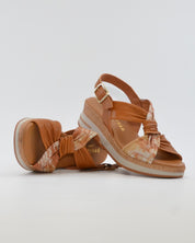 SNDALIA MUJER CUÑA COLOR CUERO PLANTA ACOLCHADA PAULA URBAN 35-710