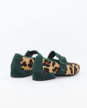 MERCEDITAS MUJER ANIMAL PRINT TIGRE ANTE VERDE CON CORREA Y HEBILLA LACOMBA CYPRES