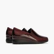 ZAPATO CUÑA ANCHO ESPECIAL BURDEOS 10730