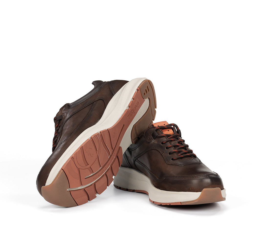ZAPATO CASUAL IMPERMEABLE NOBUCK MARRON F2069 TRITON CAFÉ