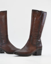 BOTA MUJER COWBOY PIEL MARRÓN PITON KAOLA 3058
