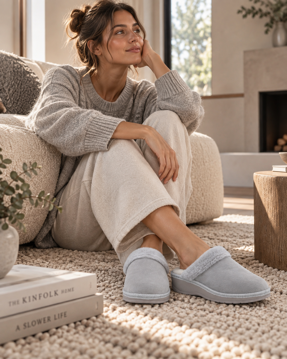 ZAPATILLA CASA MUJER CUÑA PLANTILLA EXTRAIBLE SALVI 52L-056 SUAPEL PERLA