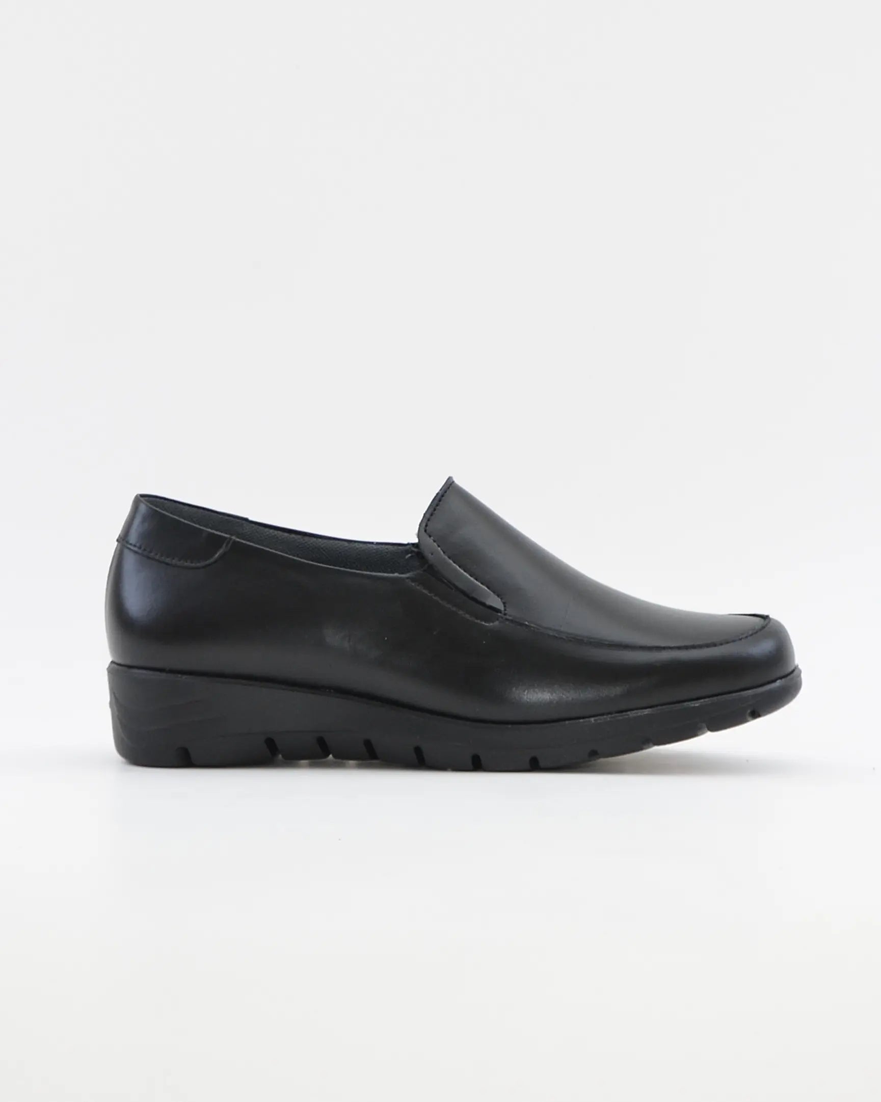 ZAPATO MOCASIN MUJER NEGRO PLANTILLA EXTRAIBLE PITILLOS 107