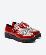 ZAPATO MUJER HEBILLA CHAROL ROJO ANIMAL PRINT LACOMBA ANEMONE