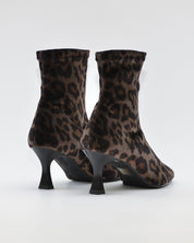 BOTIN LYCRA MUJER COLOR LEOPARDO NEGRO DANIELA VEGA 2475S TERCIOPELO