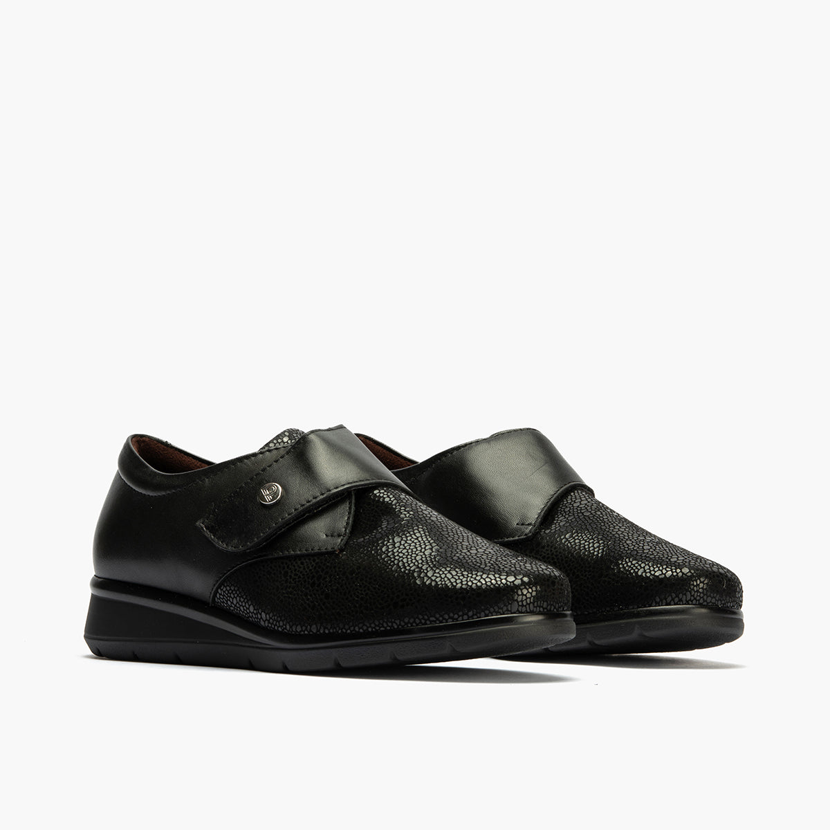 ZAPATO VELCRO ANCHO ESPECIAL NEGRO 10710