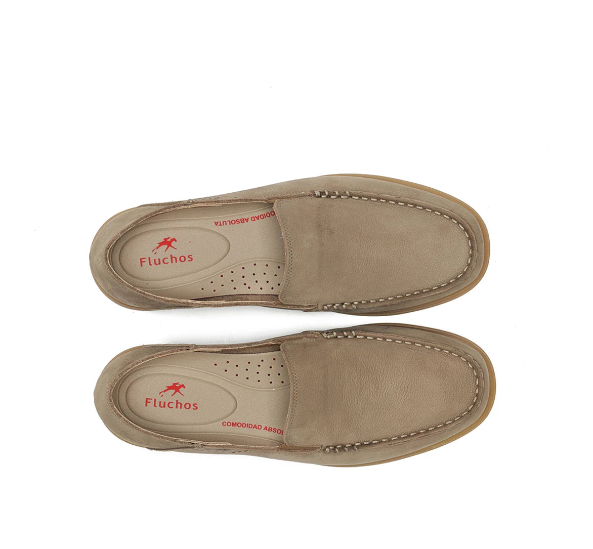 ZAPATO MOCASIN HOMBRE FLUCHOS COLOR BEIGE F2193 MARMOTA