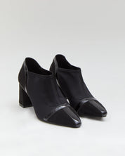 ZAPATOS ABOTINADOS TACON LICRA NEGRO A5427