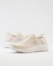 SNEAKERS MUJER SKECHERS 124836 OFWT BLANCO ROTO SLIP-INS