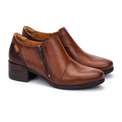 ZAPATO ABOTINADO CON CREMALLERA COLOR CUERO MALAGA W6W-5902C1