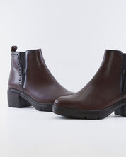 BOTIN MARRON MUJER TACON ANCHO FLUCHOS FUGAZ F2109
