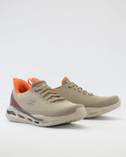 SNEAKERS HOMBRE SKECHERS  BEIGE MARRON 210994 TPE ELASTICOS SLIP-INS