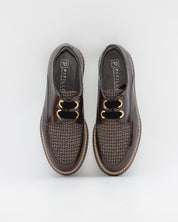 ZAPATO CASUAL MUJER PITILLOS CORDON PLANTILLA EXTRAIBLE 11555 CHAROL MARRÓN