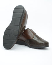 ZAPATO VELCRO ANCHO ESPECIAL MARRON 10710
