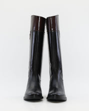 BOTA ALTA MUJER PLANA COLOR NEGRO MARRÓN BURDEOS DORKING by FLUCHOS D9827