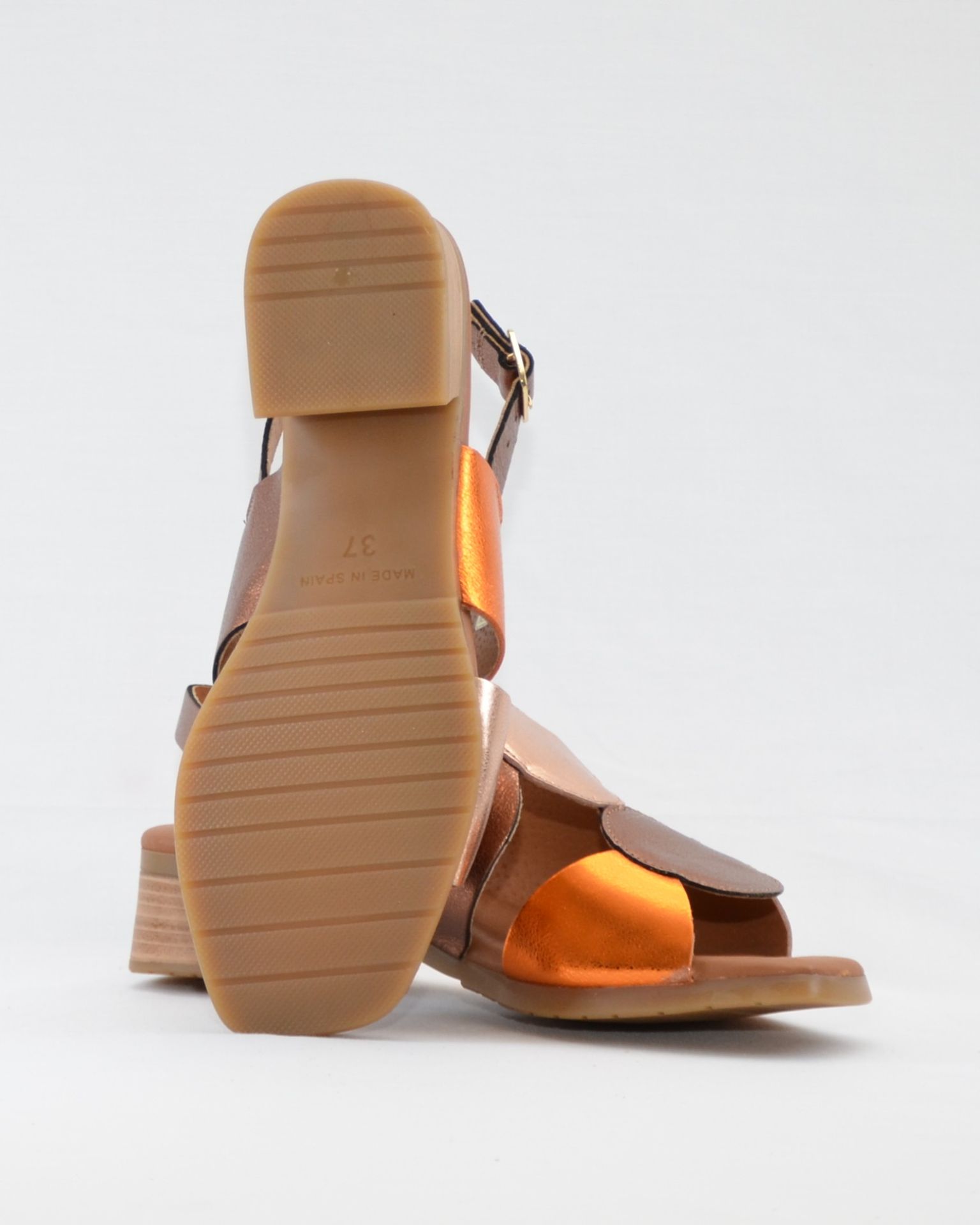 SANDALIA TACON BAJO BRONCE MULTI KAOLA 2684 PLANTA DE GEL