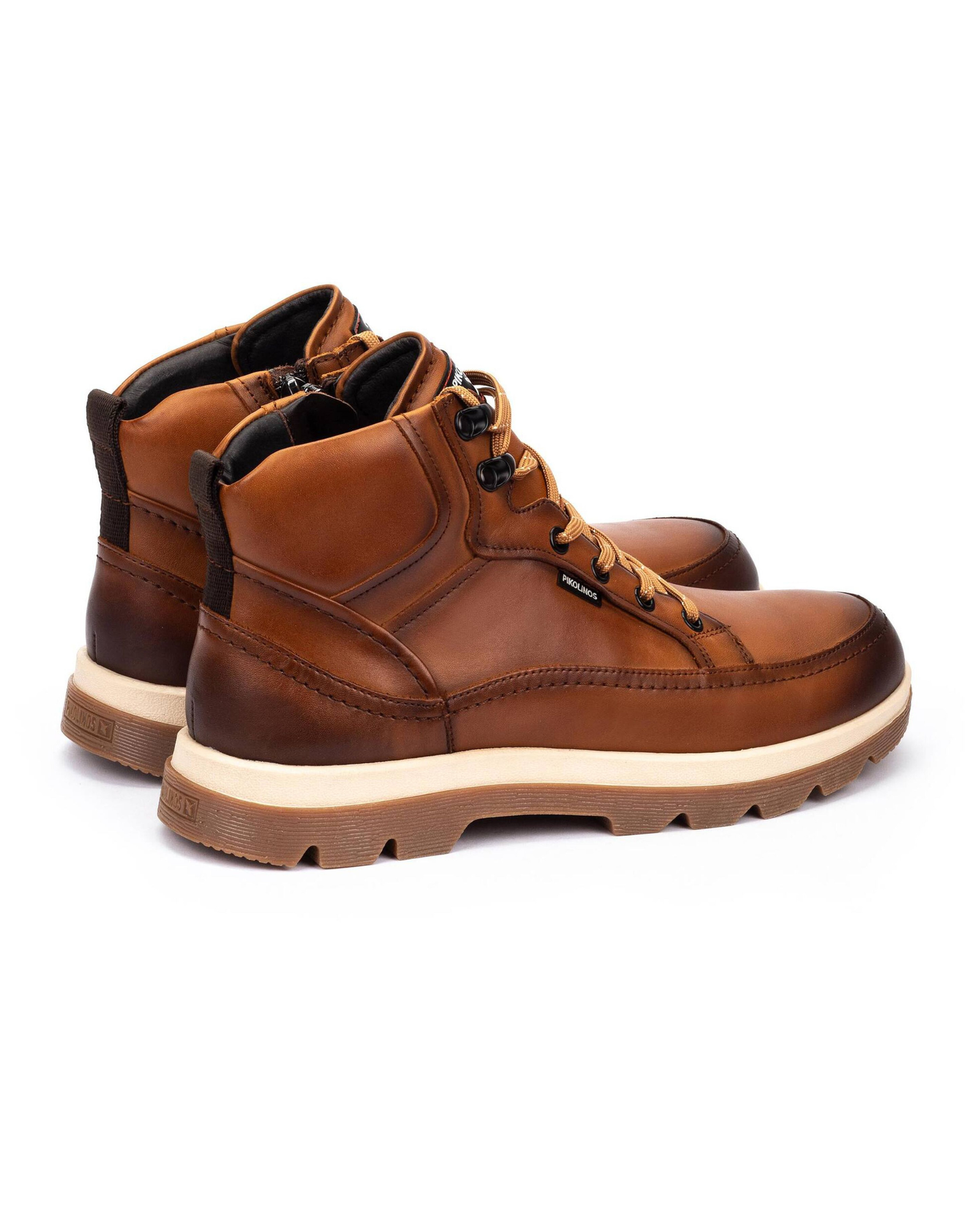 BOTIN HOMBRE PIKOLINOS CON CORDONES Y CREMALLERA COLOR CUERO M3M-8107C1 VIGO