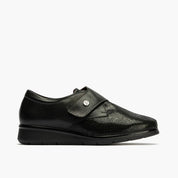 ZAPATO VELCRO ANCHO ESPECIAL NEGRO 10710