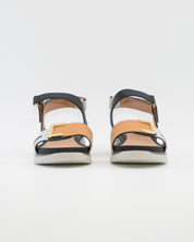 SANDALIA PLANA MUJER STONEFLY DOS VELCROS COMBI CAMEL BLANCO Y NEGRO