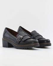 ZAPATO MOCASIN MUJER NEGRO PLANTILLA EXTRAIBLE PITILLOS 20522