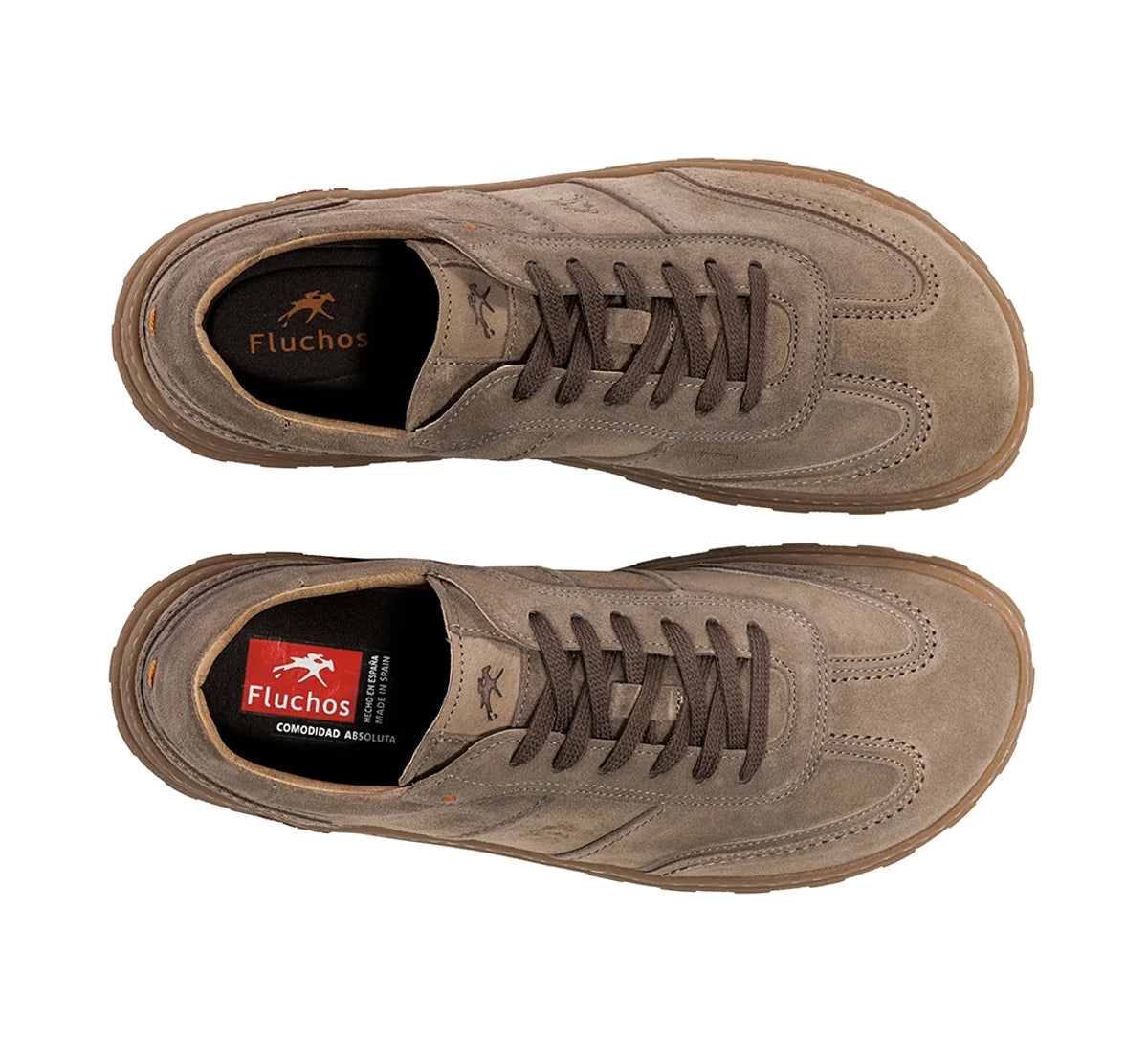 ZAPATO BAREFOOT DEPORTIVO HOMBRE FLUCHOS CORDON SERRAJE TAUPE F2502 JERRY AFELPADO MARMOTA