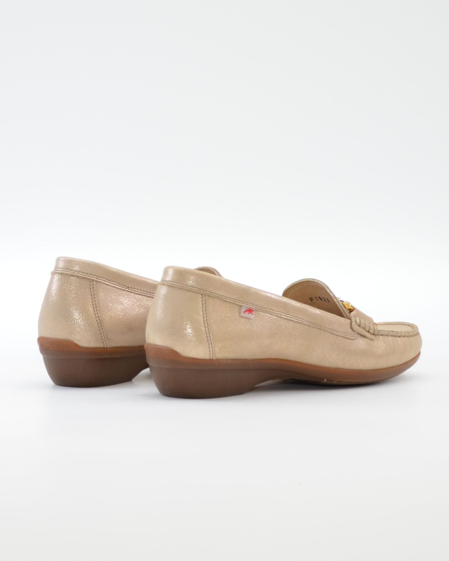 ZAPATO MOCASIN MUJER FLUCHOS COLOR PLATINO ADUNA F1920