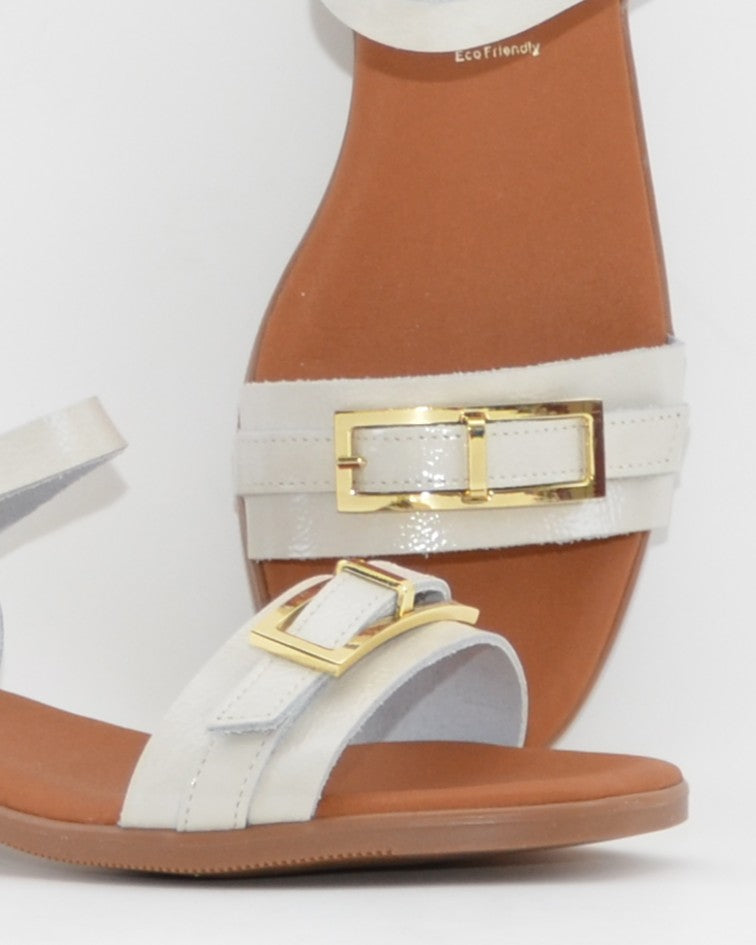 SANDALIA MUJER CHAROL HIELO TACON BAJO PLANTA DE GEL OH MY SANDALS 5993