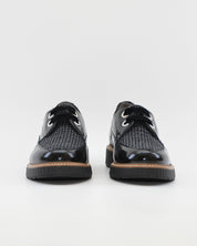 ZAPATO CASUAL MUJER PITILLOS CORDON PLANTILLA EXTRAIBLE 11555 CHAROL NEGRO