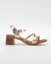SANDALIA MUJER COLOR CAVA TACON PLANTA DE GEL OH MY SANDALS 5905