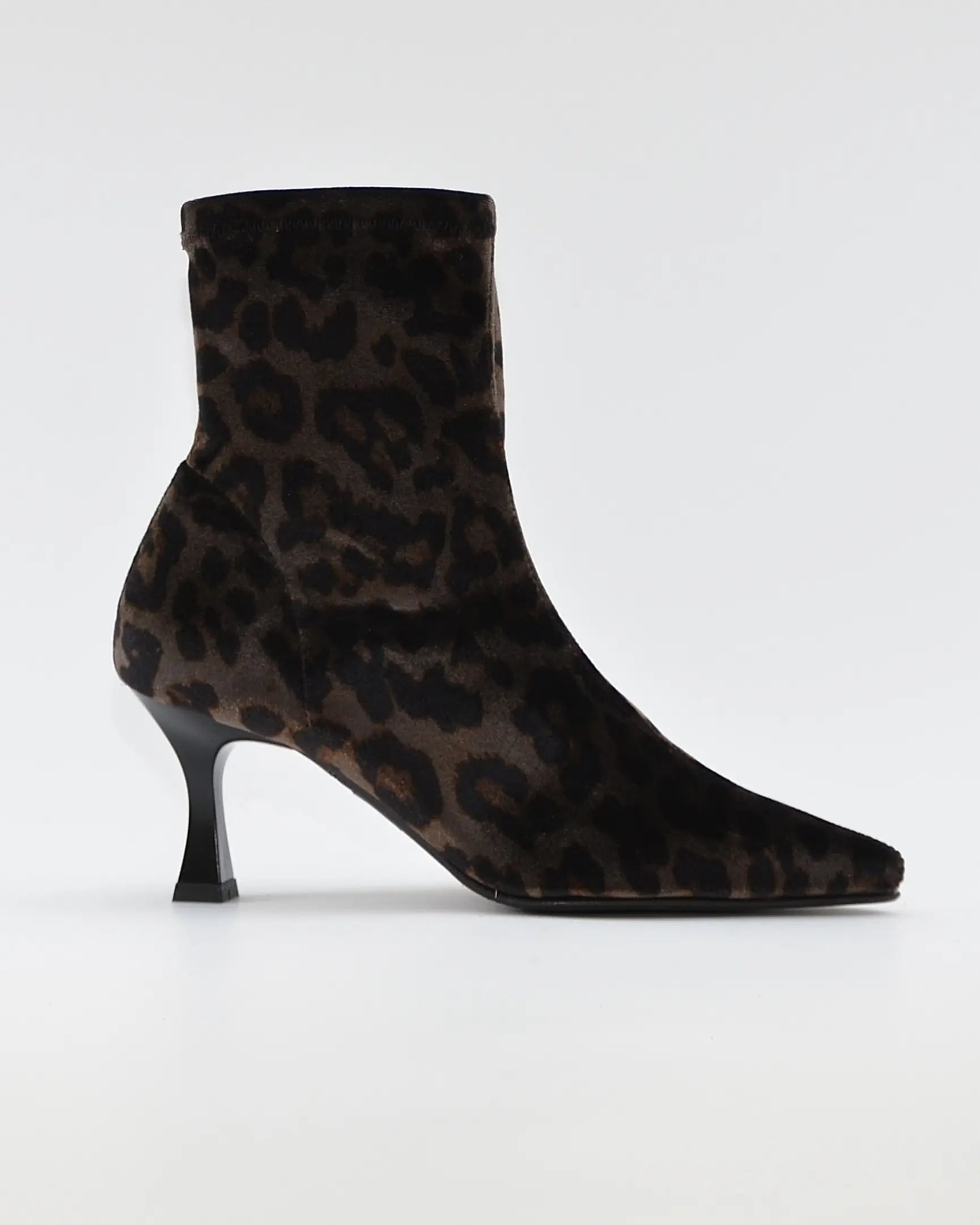 BOTIN LYCRA MUJER COLOR LEOPARDO NEGRO DANIELA VEGA 2475S TERCIOPELO