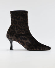 BOTIN LYCRA MUJER COLOR LEOPARDO NEGRO DANIELA VEGA 2475S TERCIOPELO