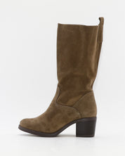 BOTA MUJER CAMPERA SERRAJE TAUPE TACON ANCHO KAOLA 4760