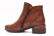 BOTIN MUJER CUERO TACON CUADRADO Y CREMALLERA  L-1311