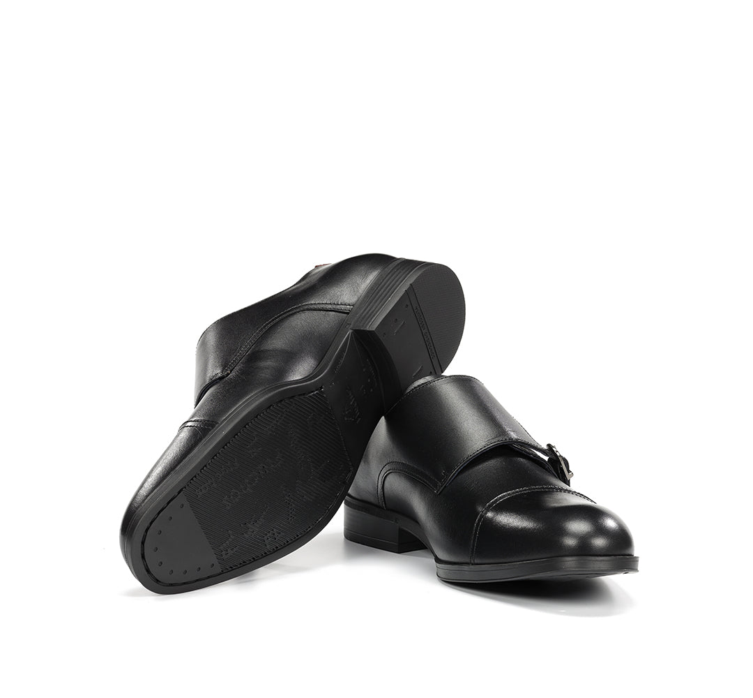 ZAPATO HOMBRE MONKSTRAP DOS HEBILLAS COLOR NEGRO F1838 ASGARD