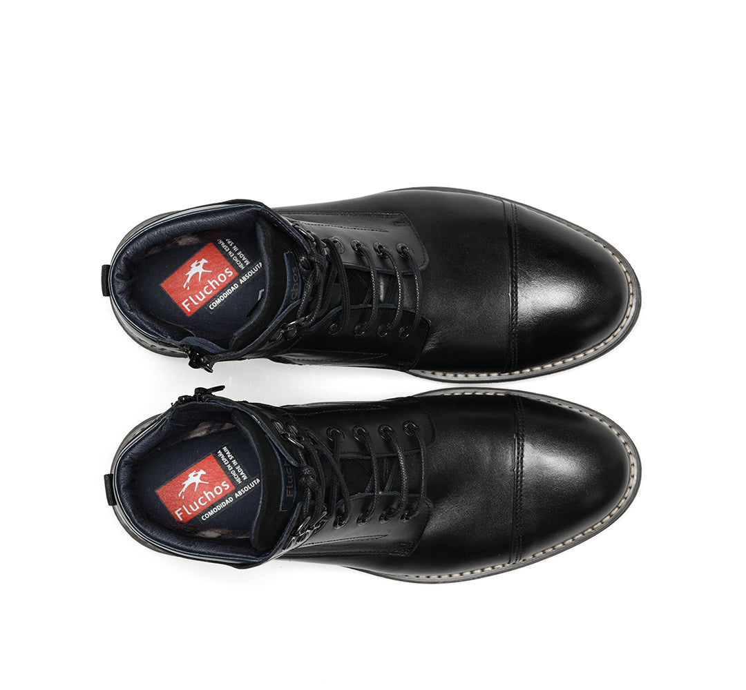 BOTIN CORDON Y CREMALLERA NEGRO F1342 TERRY HABANA