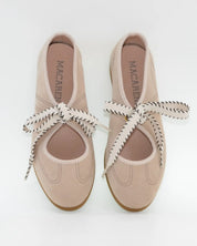 MERCEDITAS EN SERRAJE CON LAZO COLOR BEIGE MACARENA RANIA 73