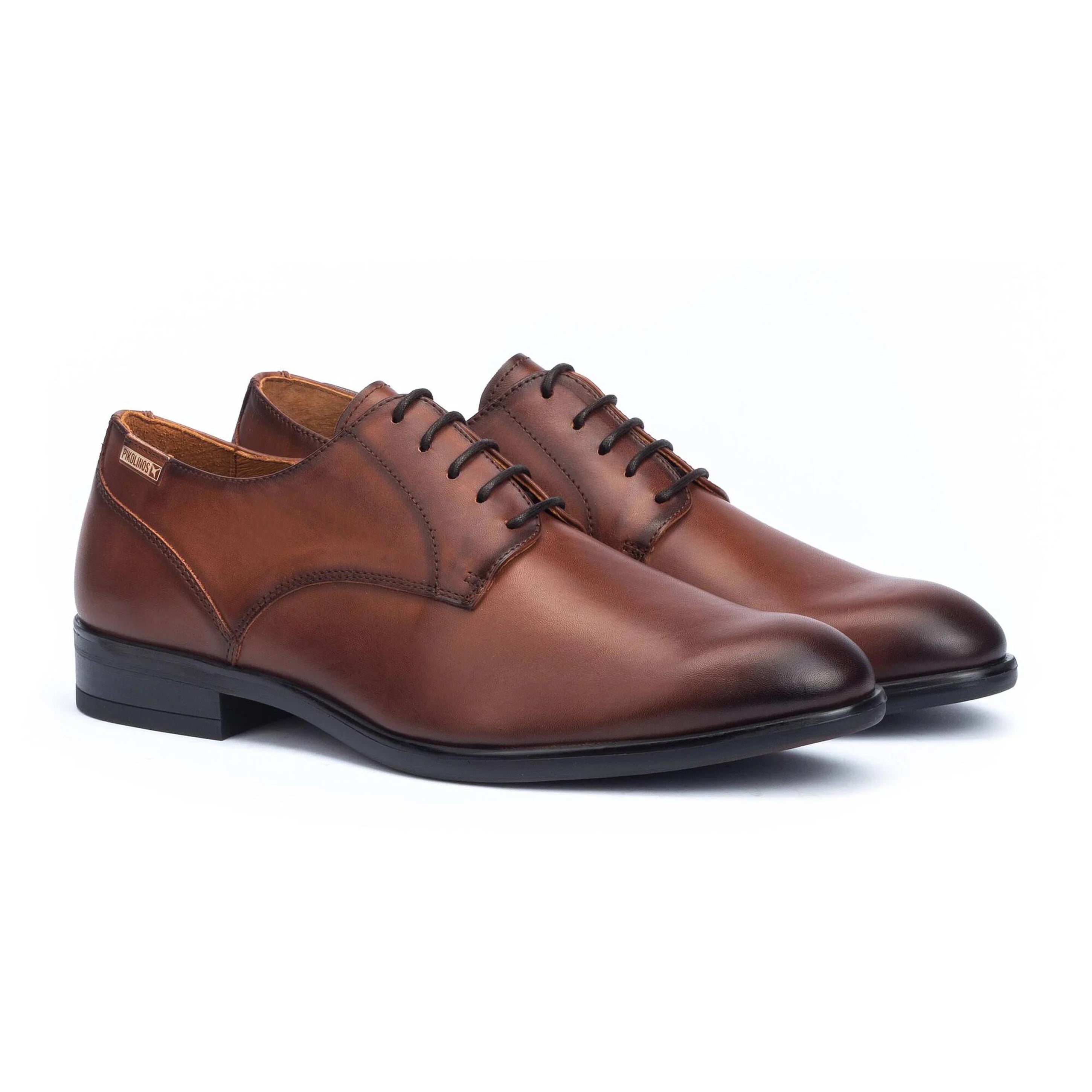 ZAPATO HOMBRE VESTIR COLOR CUERO CON CORDONES BRISTOL M7J-4187