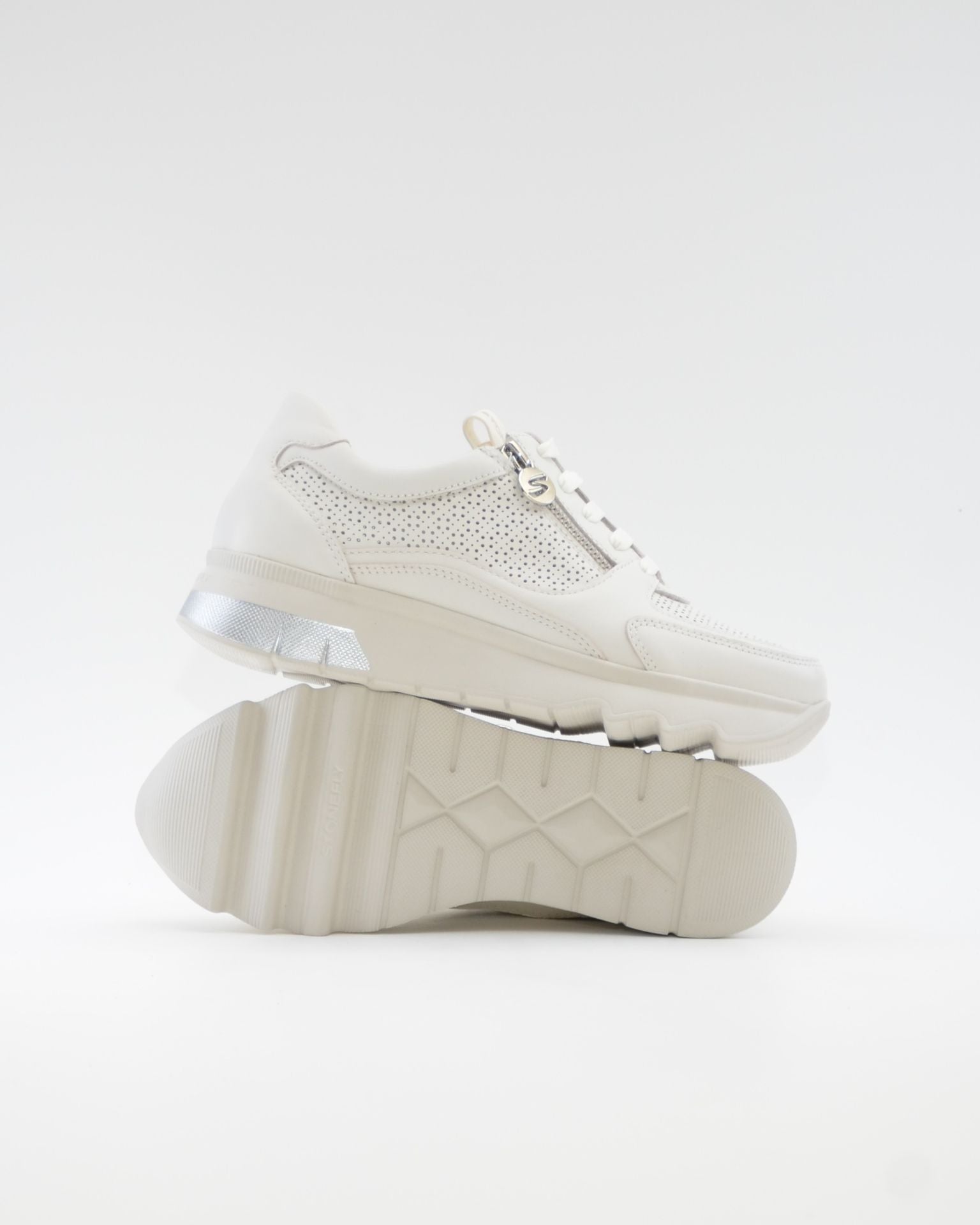 DEPORTIVO STONEFLY MUJER BLANCO CON CORDONES Y CREMALLERA PLANTILLA EXTRAHIBLE STONEFLY 222509 150