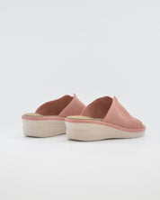 ZAPATILLAS DE CASA MUJER ABIERTA CON CUÑA COLOR MAQUILLAJE ANCHO ESPECIAL CON ABERTURA EN EL EMPEINE  PLANTILLA EXTRAIBLE