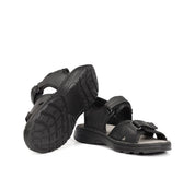 SANDALIA HOMBRE FLUCHOS PIEL NEGRA CIERRE CON VELCRO AZORES F2197