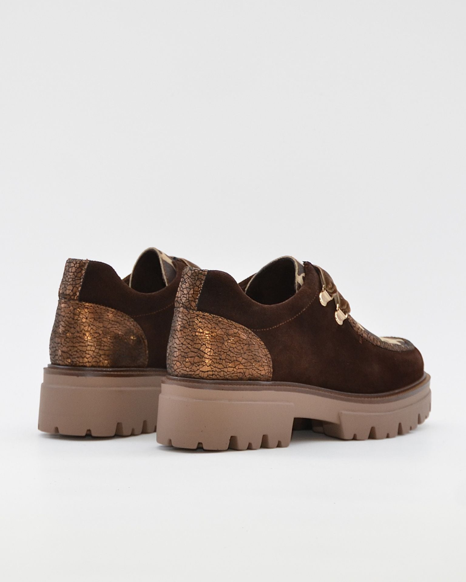 ZAPATO WALLABY MUJER MARRON CHOCOLATE LACOMBA BAMBOO