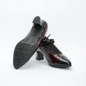 ZAPATO PULSERA CHAROL BURDEOS PUNTERA NEGRO 10851