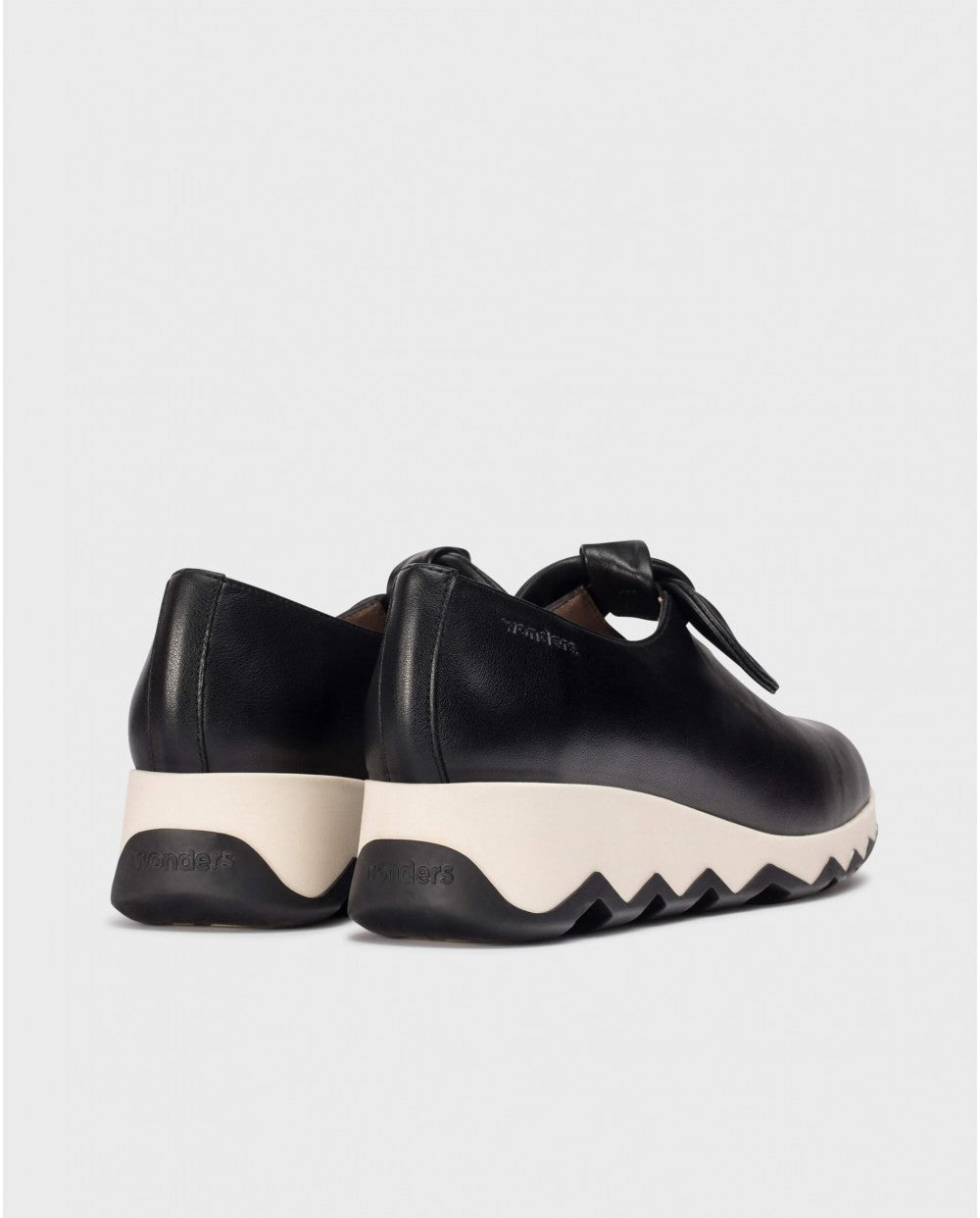 ZAPATOS CUÑA LAZO BURDEOS C7611 NEGRO