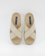 ZAPATILLAS DE CASA MUJER CRUZADA CON CUÑA COLOR MULTI ANCHO ESPECIAL Y PLANTILLA EXTRAIBLE 4035 A