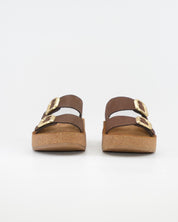 SANDALIA BIO PLATAFORMA NOBUCK MARRON HAPPY MONK GOMERA 002